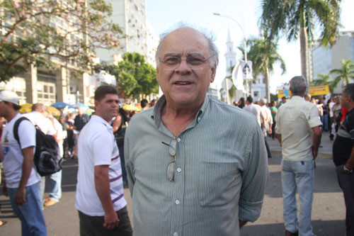 O presidente da Carjopa, Eduardo Chacur, também esteve presente na manifestação (Foto: Rogério Azevedo)