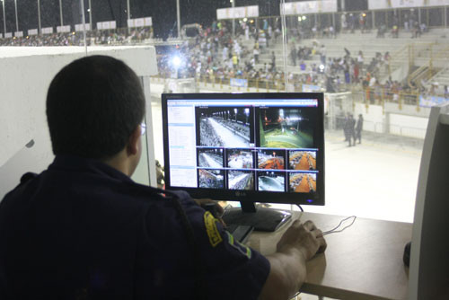 A Prefeitura de Campos montou um forte esquema de segurança para a programação da Festa do Folclore, por meio da Guarda Civil Municipal. O evento acontece nos dias 17, 18 e 19 de agosto no Centro de Eventos Populares Osório Peixoto (Cepop). (Foto: Antonio Leudo)