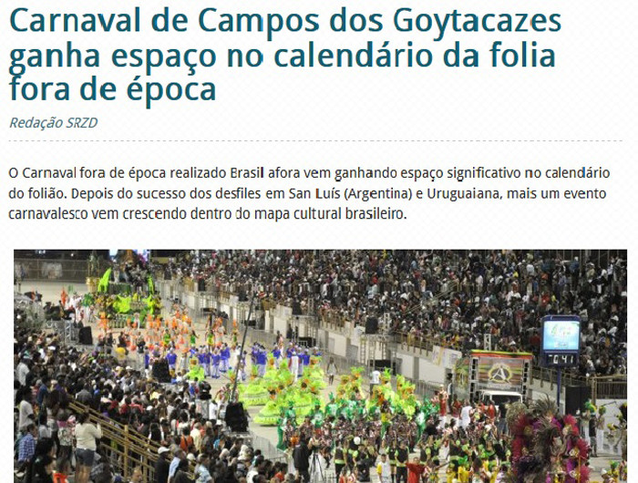 Carnaval de Campos dos Goytacazes ganha espaço no calendário da folia fora de época (Foto: Imagem Ilustrativa)