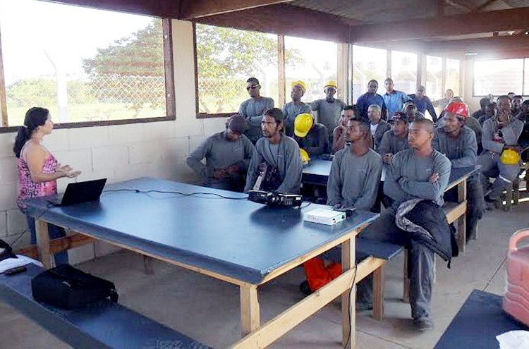 A Visa realizou palestra sobre ?Implicações do Álcool e outras Drogas no Ambiente de Trabalho? para os trabalhadores da Construtora Damha (Foto: Divulgação)