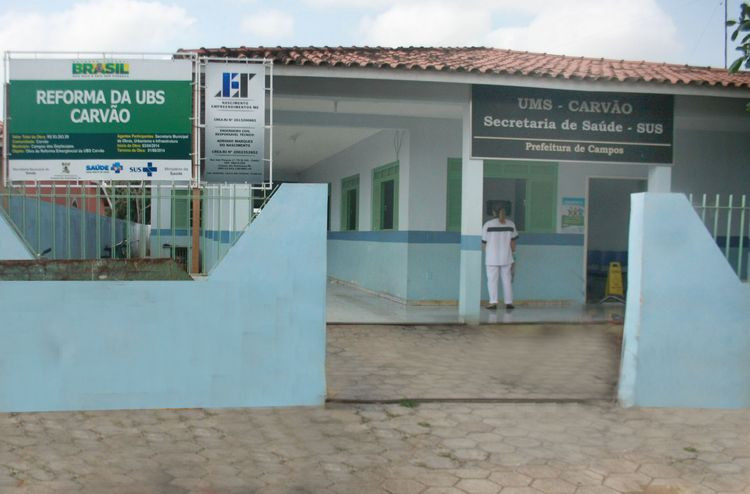 A Unidade Básica de Saúde (UBS) do Carvão vem recebendo uma série de melhorias. A reforam está sendo feita pela Prefeitura de Campos, em parceria com o Ministério da Saúde (Foto: secom)