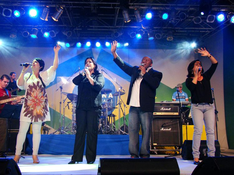 Eugênio Jorge neste sábado na 139ª Festa de São Benedito. (Foto: divulgação)