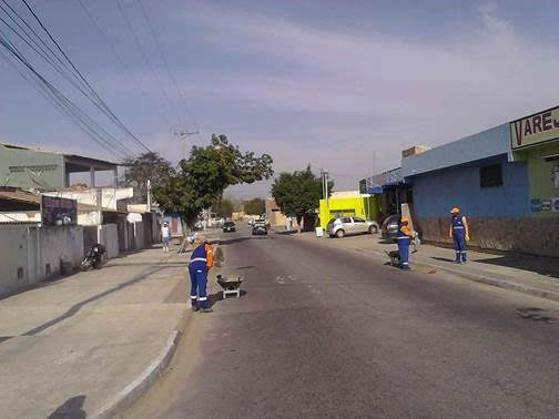 A Penha é um dos bairros da margem direita do Rio Paraíba do Sul a receber uma equipe padrão de limpeza pública (Foto: Divulgação)