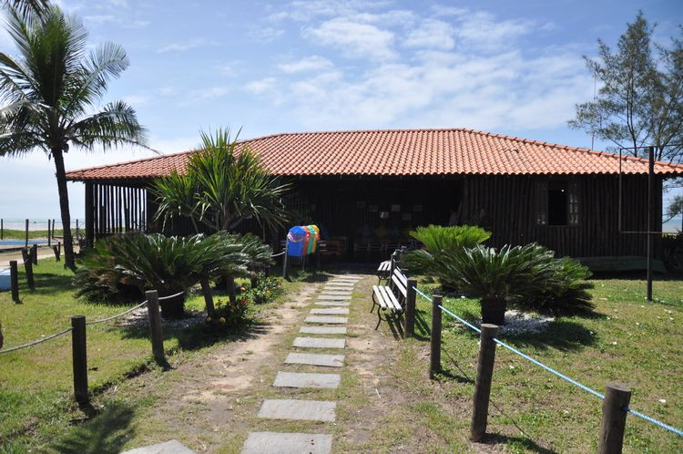 O estande oficial da prefeitura no Farol de São Tomé fica na Avenida Atlântica, próximo ao Deck de Piscinas (Foto: Rodolfo Lins)