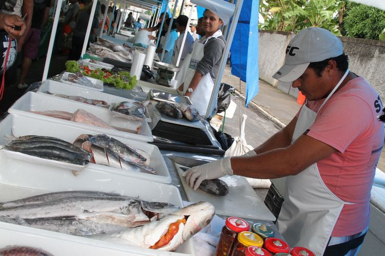 O superintendente de Pesca e Aquicultura, Rodolfo Ribeiro, informa que a Feira do Peixe será realizada de quarta-feira (23) a sexta-feira (25), das 7h às 13h (Foto: Superintendência de Comunicação)